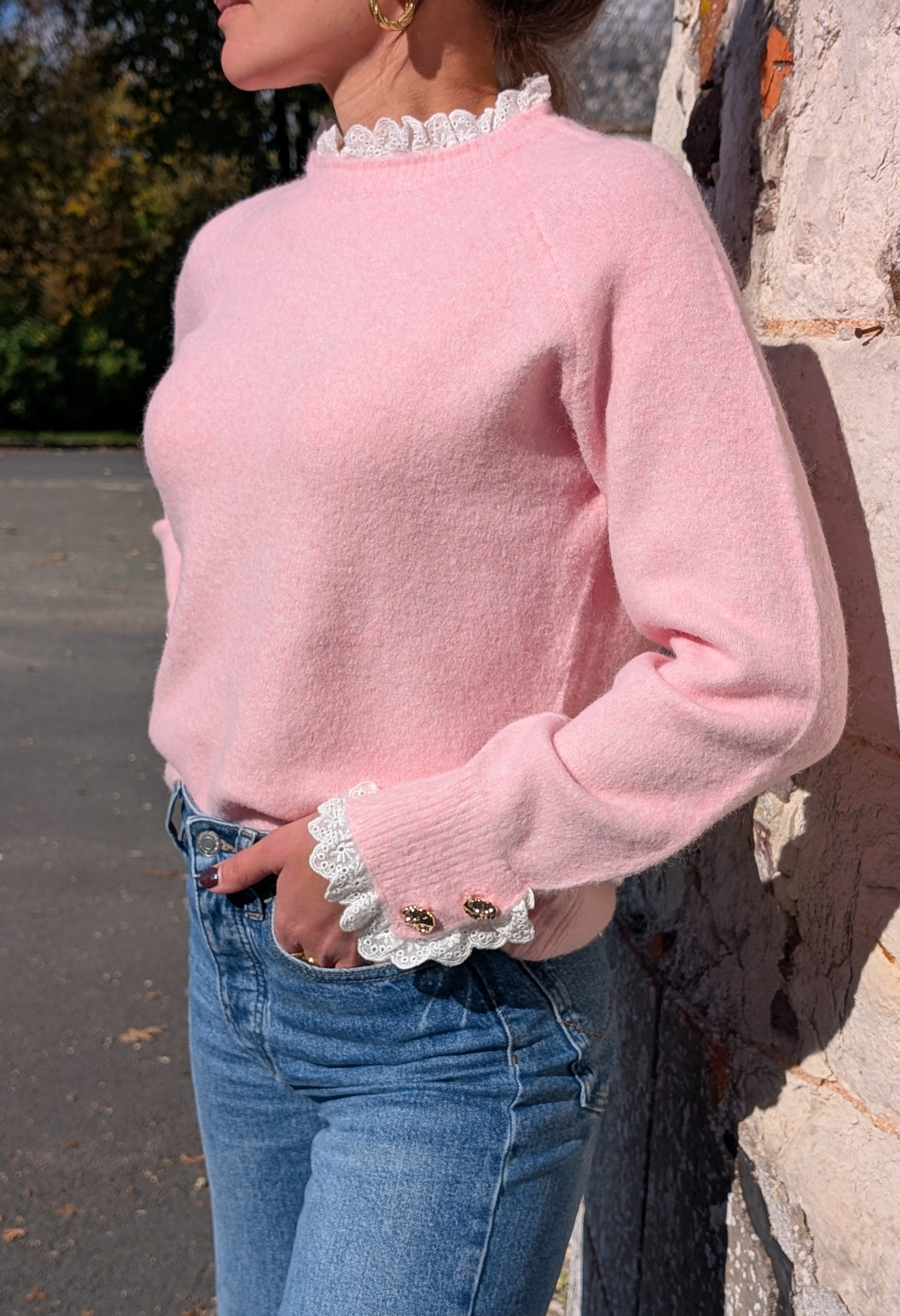 Pull rose Adèle