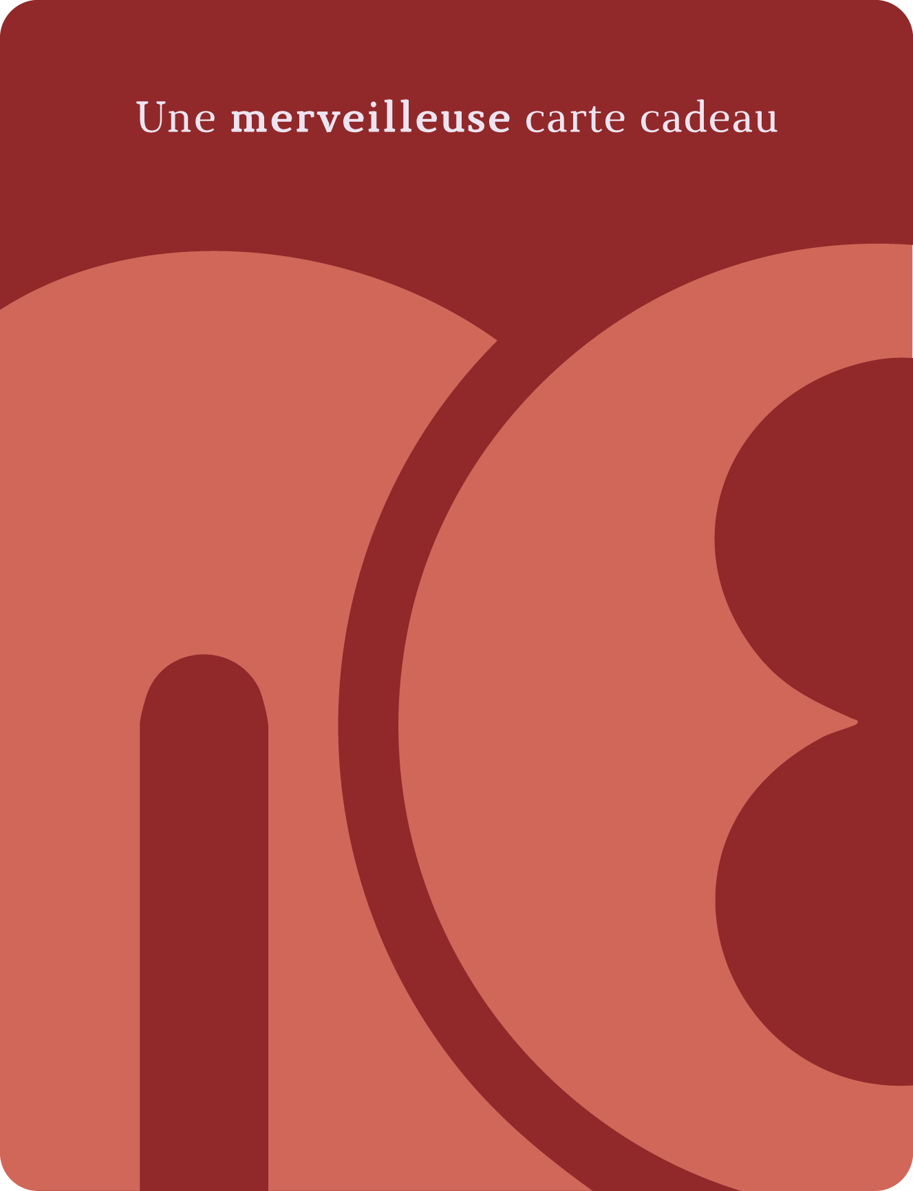 Une merveilleuse carte cadeau - MC merveilles